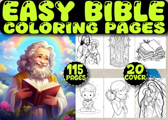 115 Bible Coloring Pages for Kids: Graphics & Coloring Pages