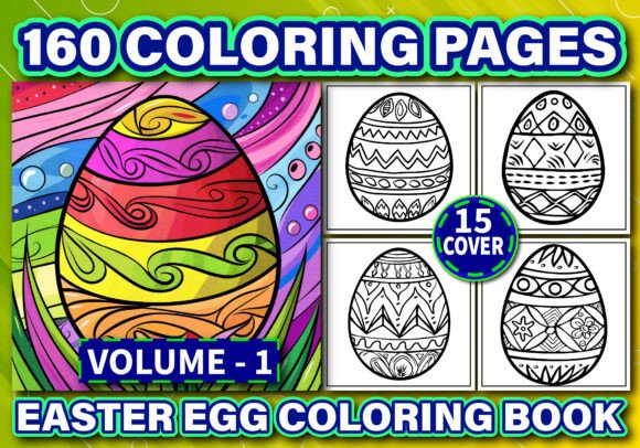 160 Easter Eggs Coloring Pages: Graphics & Coloring Pages