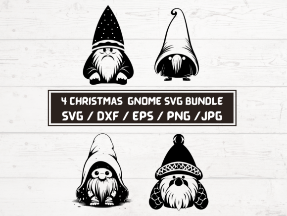 4 CHRISTMAS Gnome SVG Bundle: Graphics for Crafts & Brand Campaigns