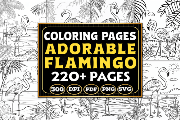 Adorable Flamingo Coloring Pages Graphics