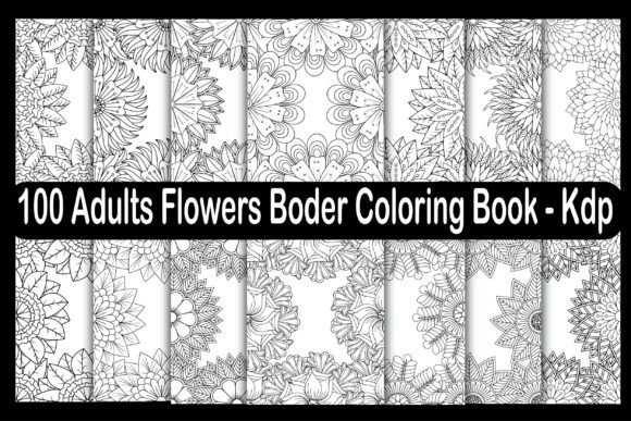 Adults Flowers Border Coloring Pages Graphics
