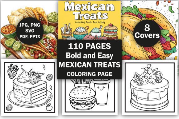 Bold Easy Mexican Treats Coloring Pages Graphics