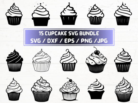 Cupcake SVG Files: Graphics for Crafts & Sweet Branding