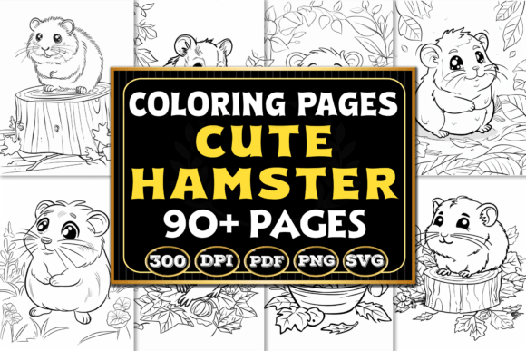 Cute Hamster Coloring Pages
