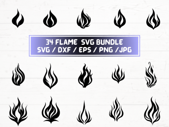 Flame SVG: Graphics for Crafts & Creative Sellers