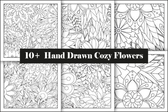 Flowers Adult Coloring Book for-Kdp: Graphics & Coloring Pages