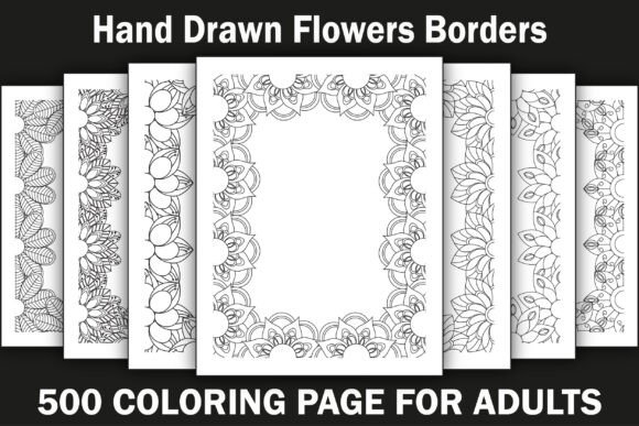 Hand Drawn Borders Bundle: Graphics & Coloring Pages