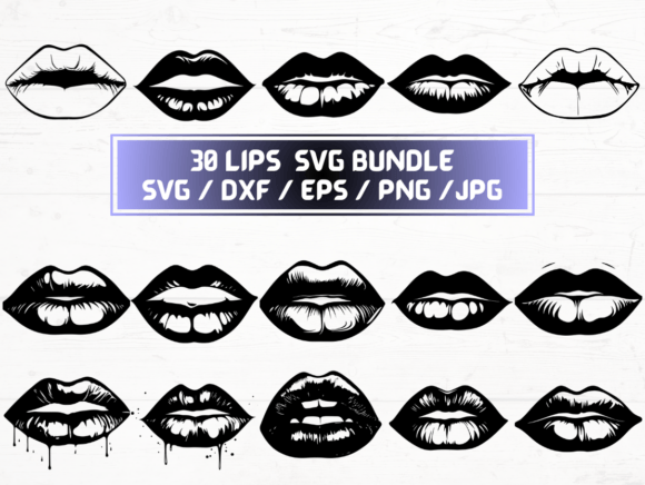 Lips SVG Collection: Graphics for Crafts & Local Branding
