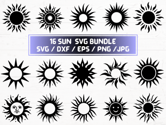 Sun SVG: Graphics for Crafts & Creative Selling