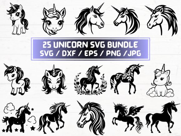 Unicorn SVG Files: Graphics for Crafts & Whimsical Branding