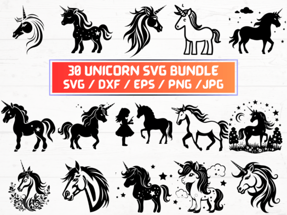 Unicorn SVG: Graphics for Crafts & Creative Selling